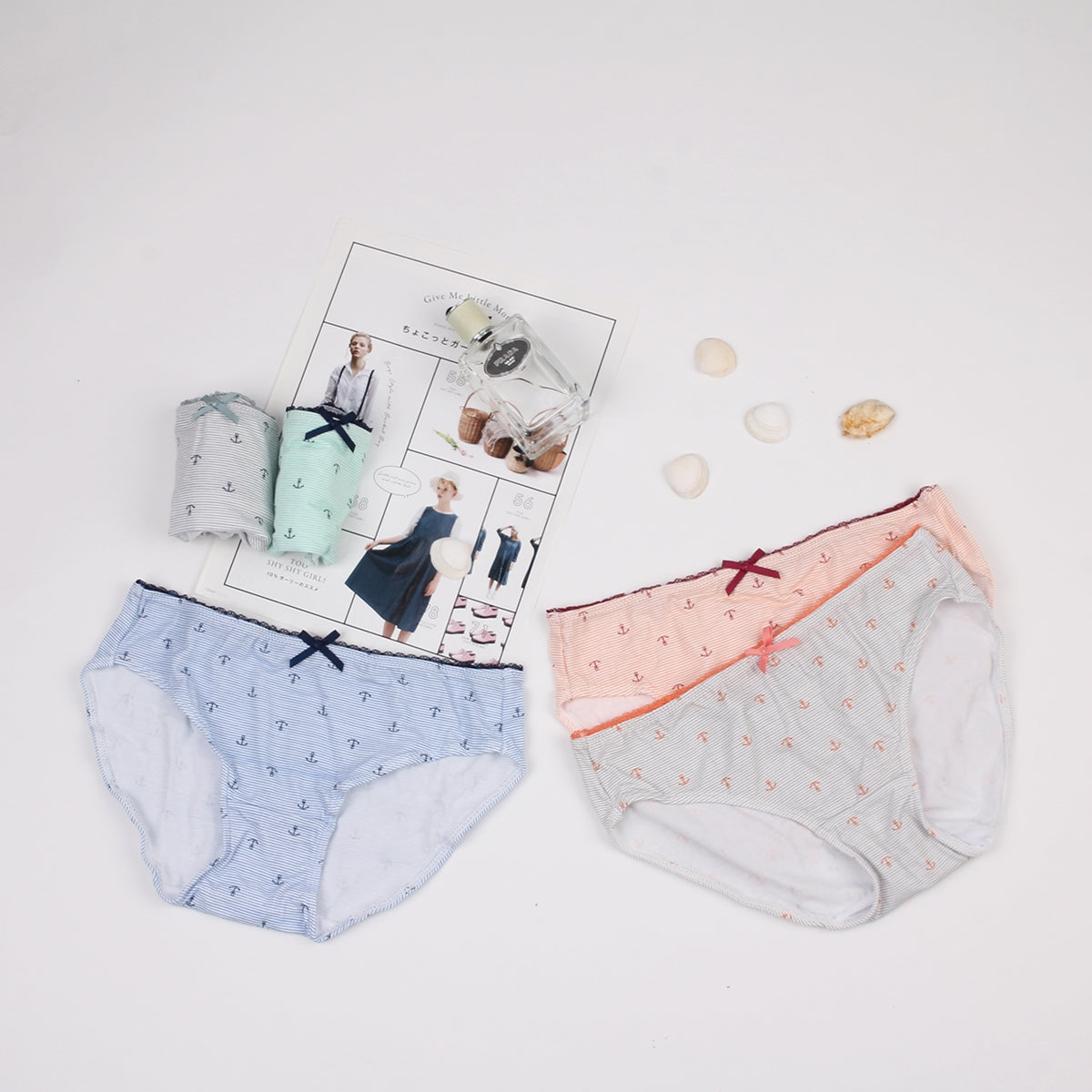 Pack of 5 Anchor Print Cotton Panties – Cute & Comfortable