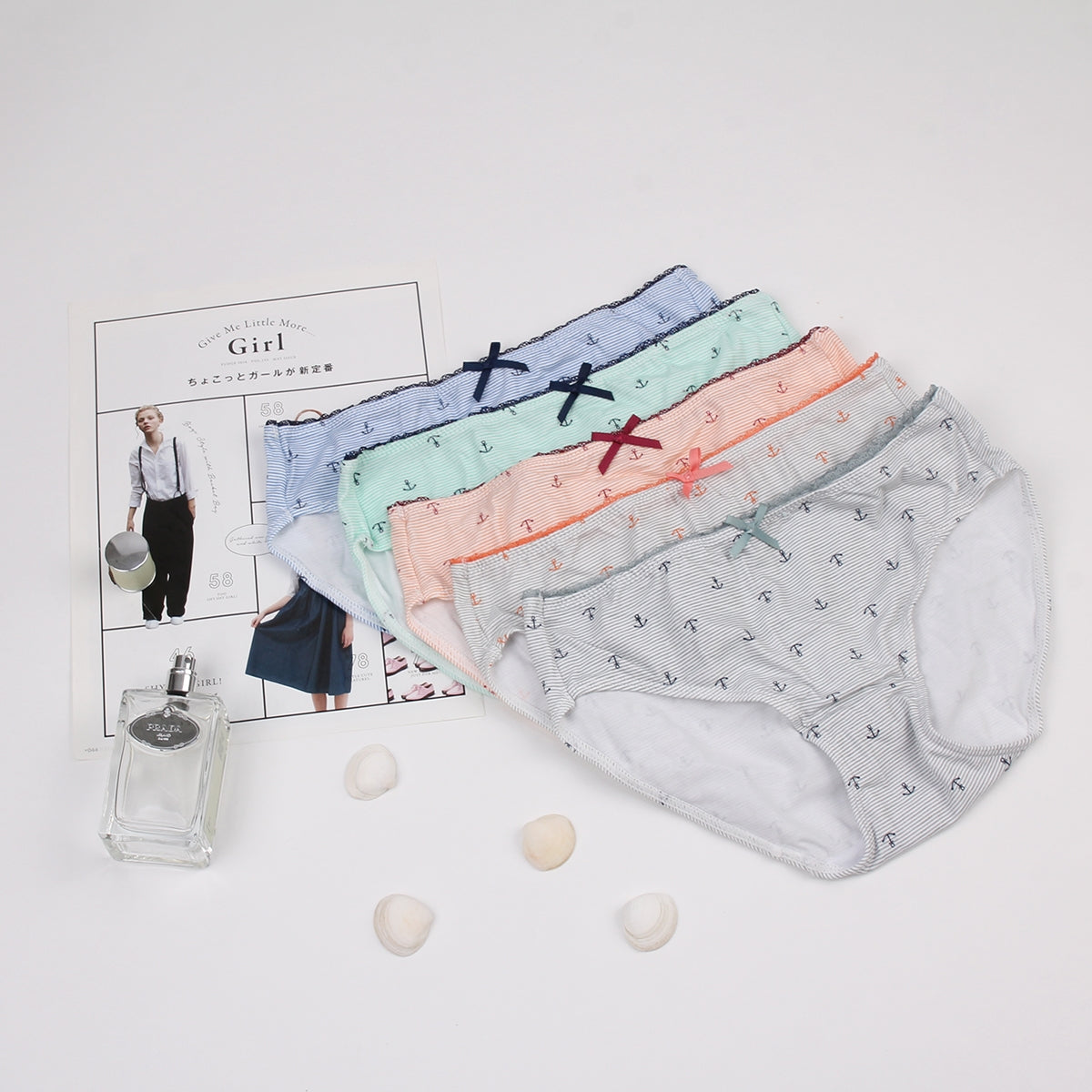 Pack of 5 Anchor Print Cotton Panties – Cute & Comfortable