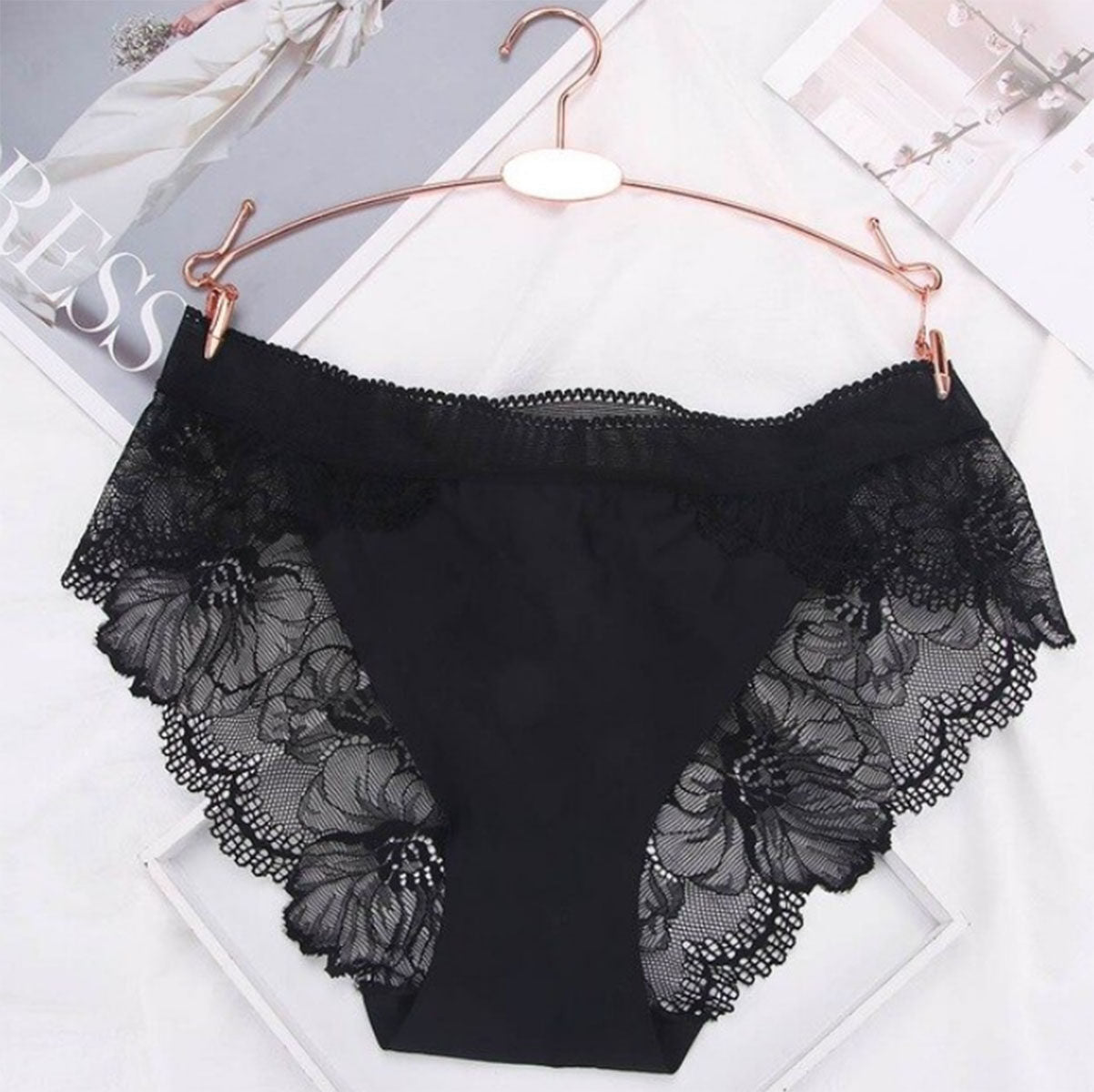 Pack of 3 Lace See-Through Panties