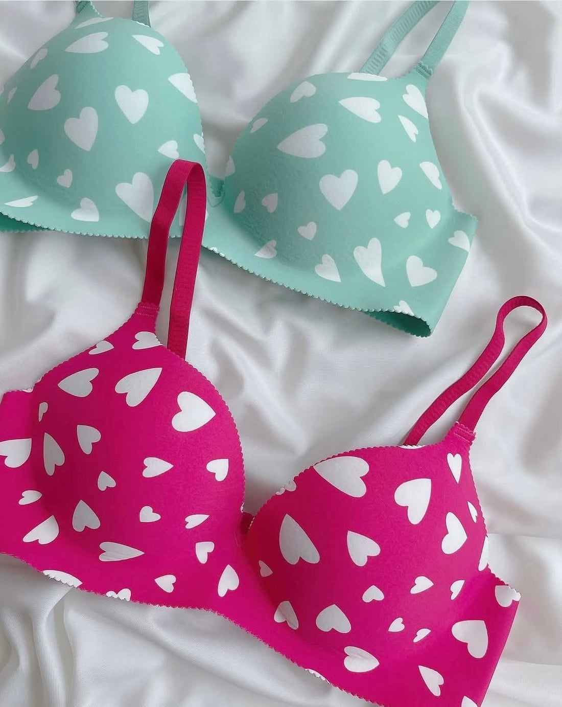 (36-42)B Seamless Heart Design Soft Push-up Bra 68971(169)^