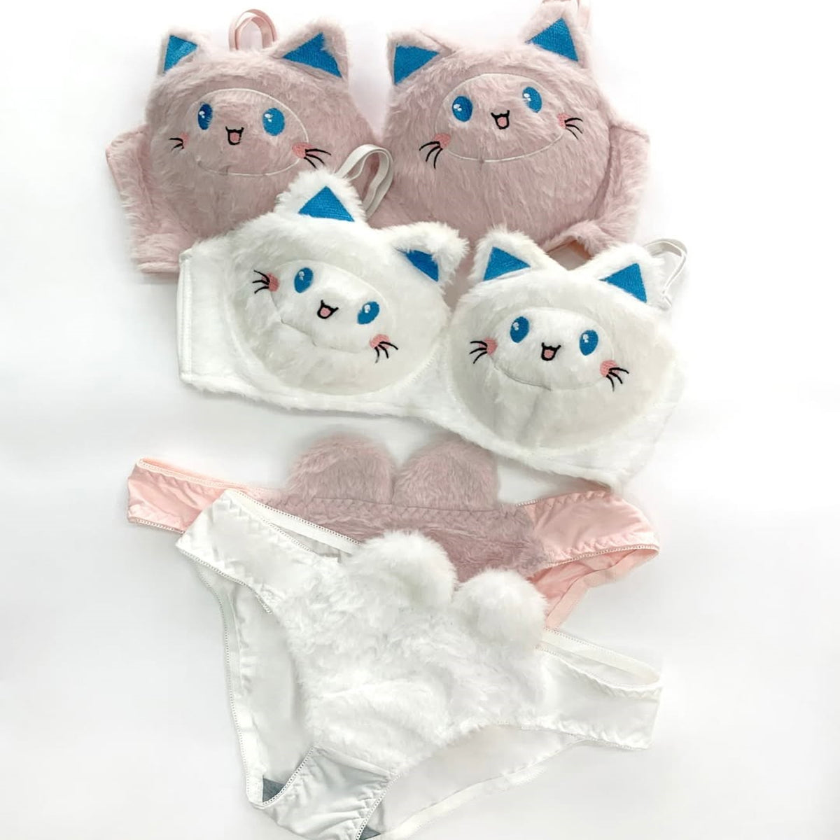 Kitty Anime Plush Lingerie Set