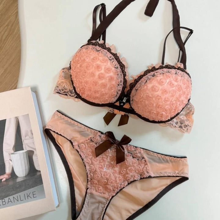 Front Open Push Up Bra & Panty Set