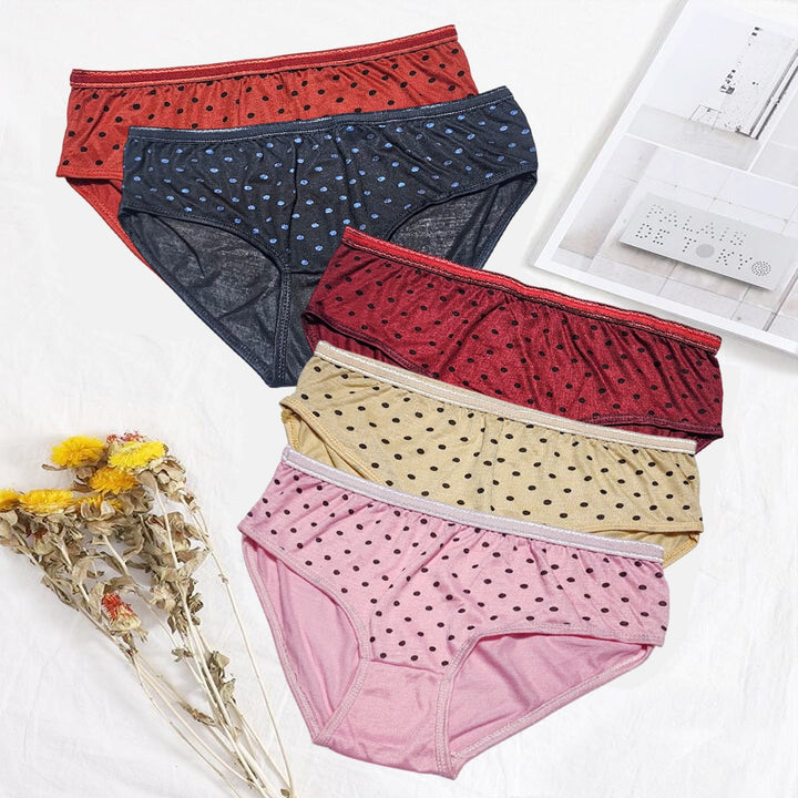 Pack of 5 Polka Dot Cotton Briefs
