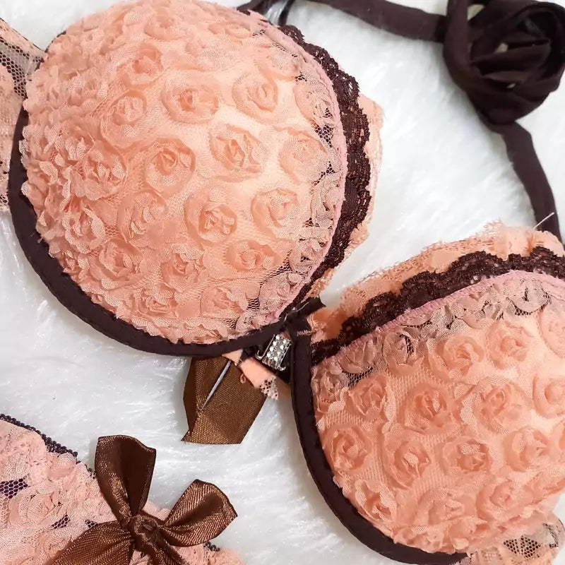 Front Open Push Up Bra & Panty Set