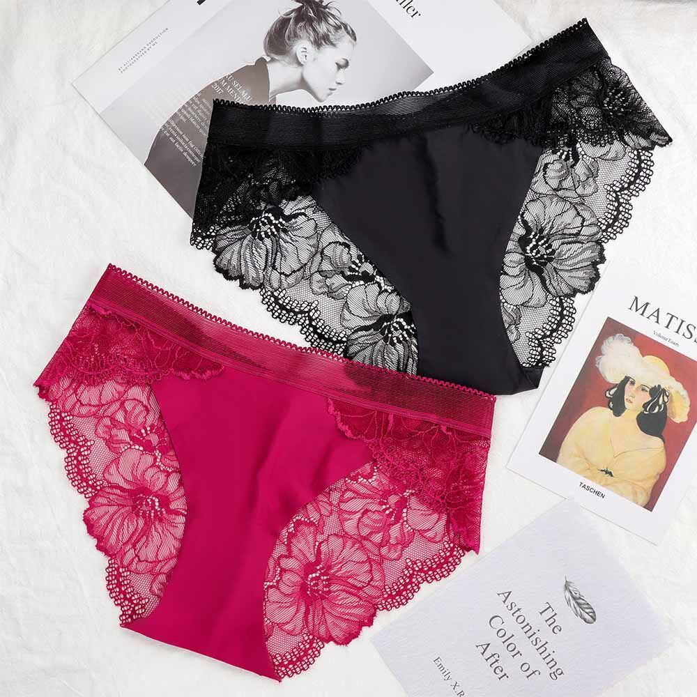 Pack of 3 Lace See-Through Panties