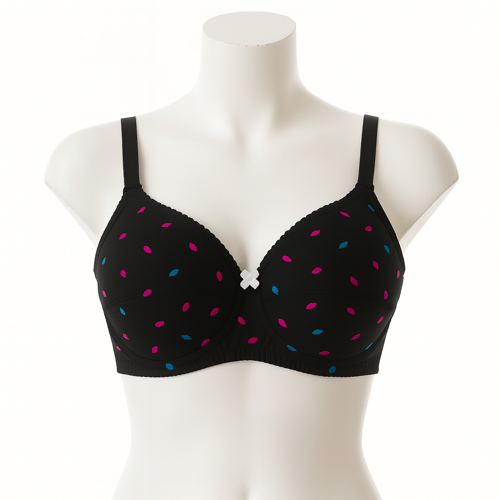 Pack of 4 Printed Soft Bras – Light Padded, Wire-Free & Breathable
