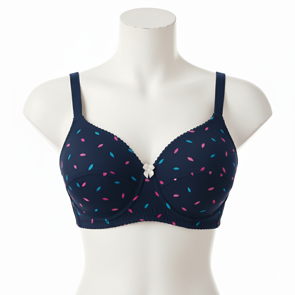 Pack of 4 Printed Soft Bras – Light Padded, Wire-Free & Breathable
