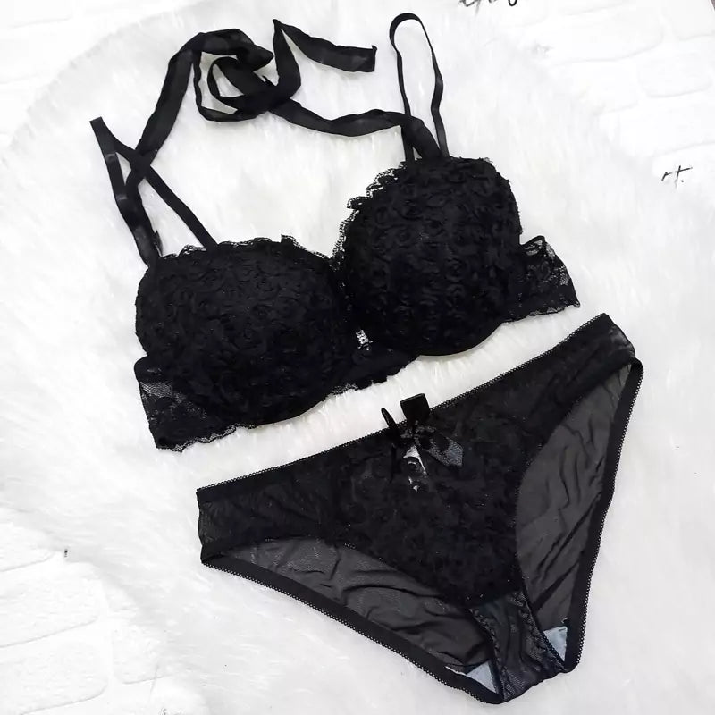 Front Open Push Up Bra & Panty Set