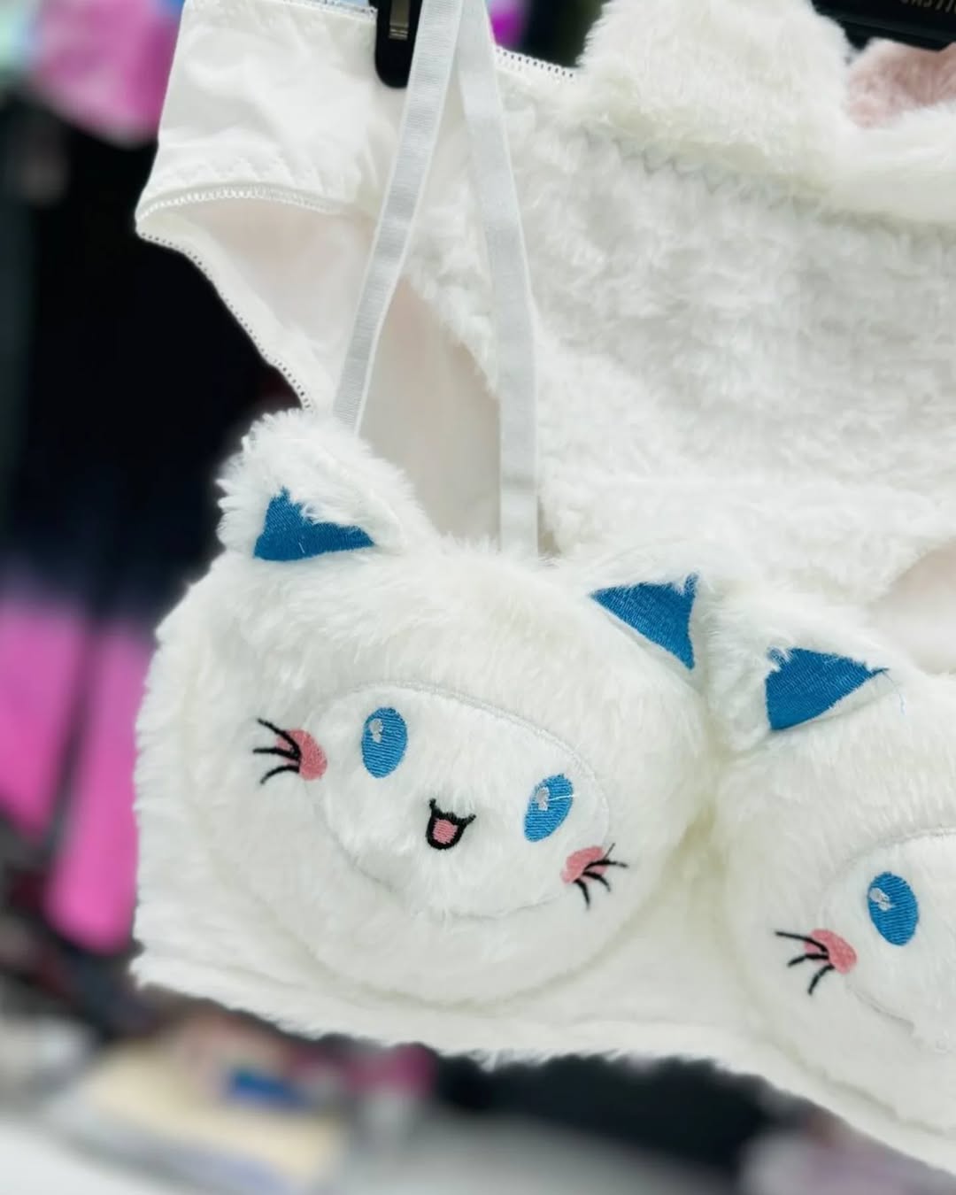 Kitty Anime Plush Lingerie Set