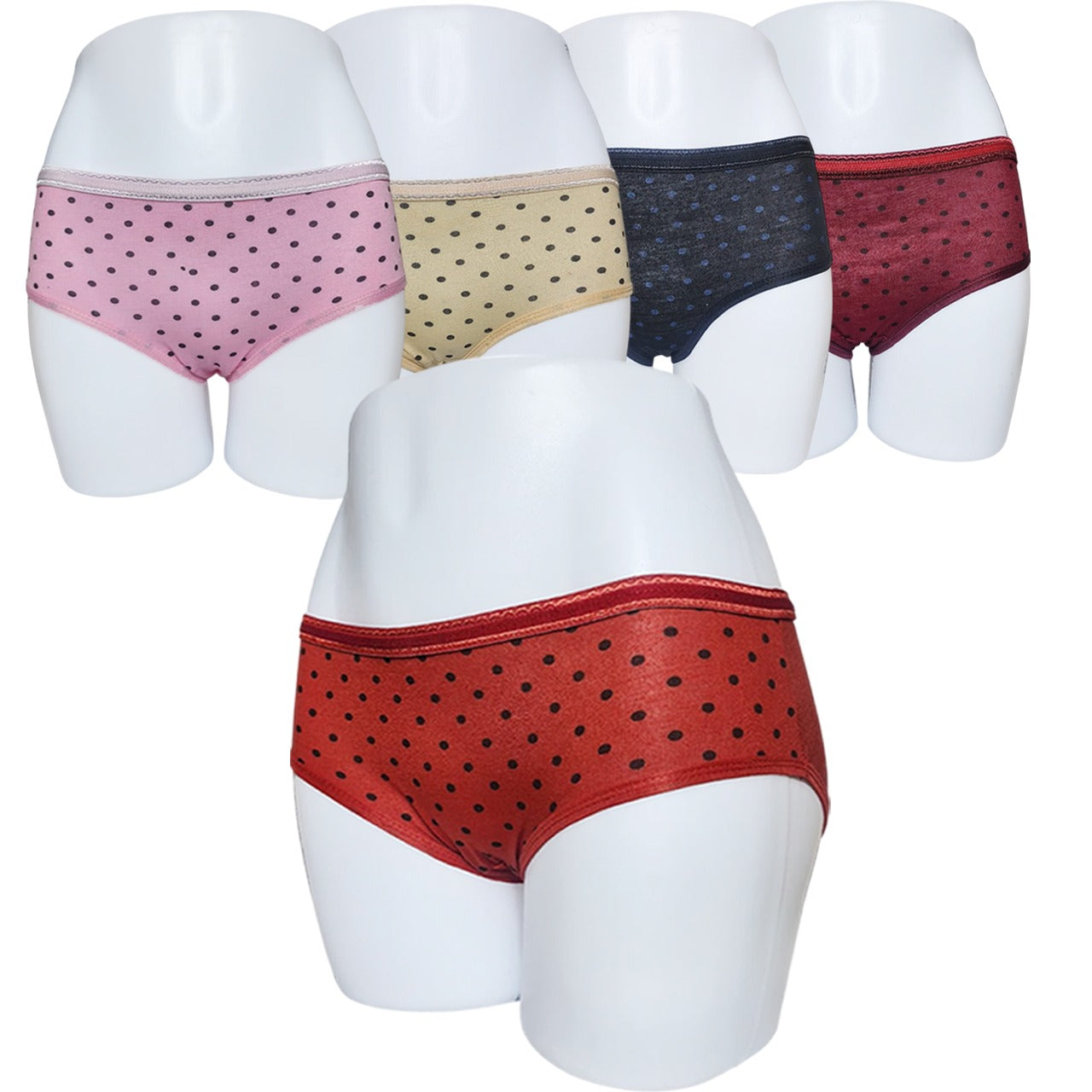 Pack of 5 Polka Dot Cotton Briefs