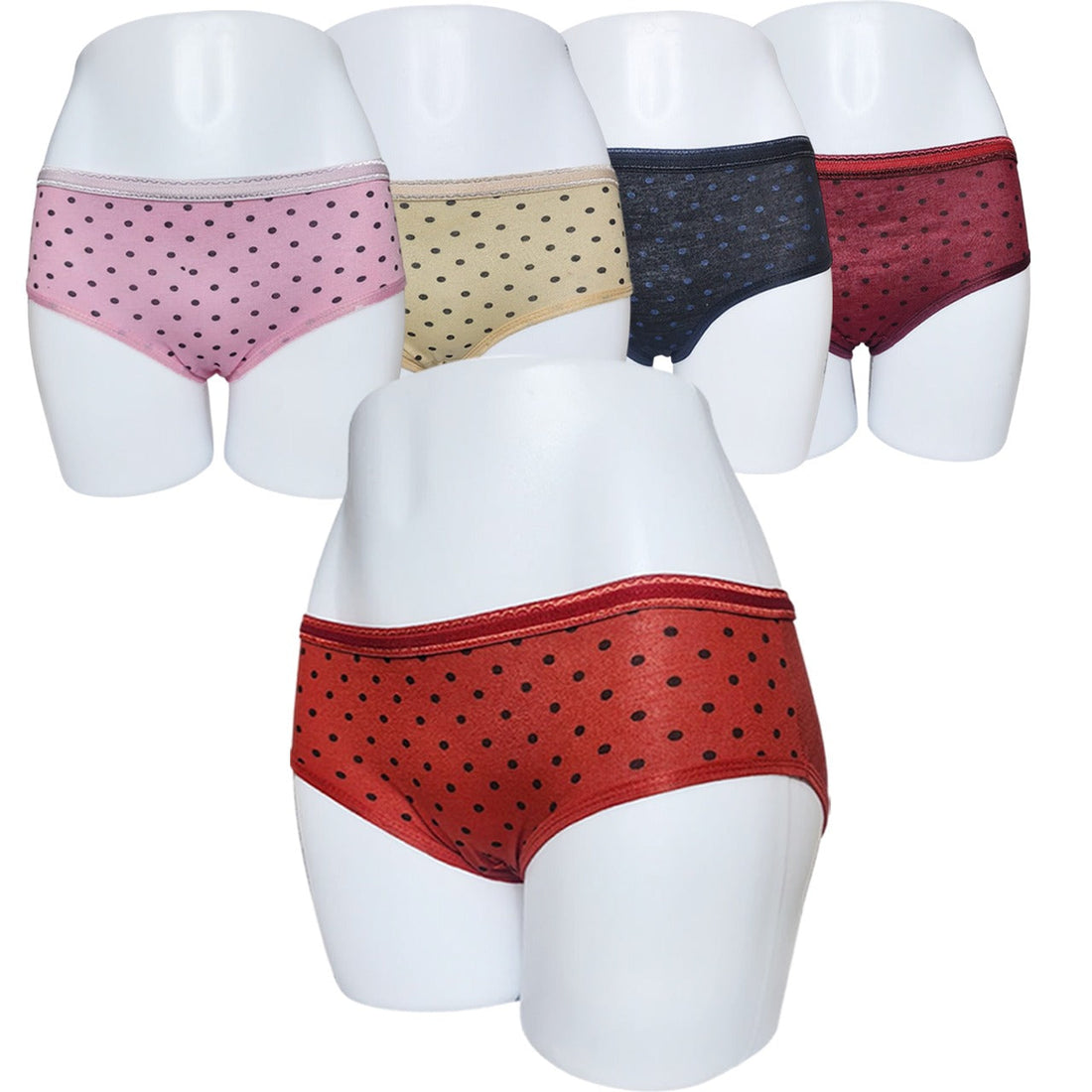 Pack of 5 Polka Dot Cotton Briefs