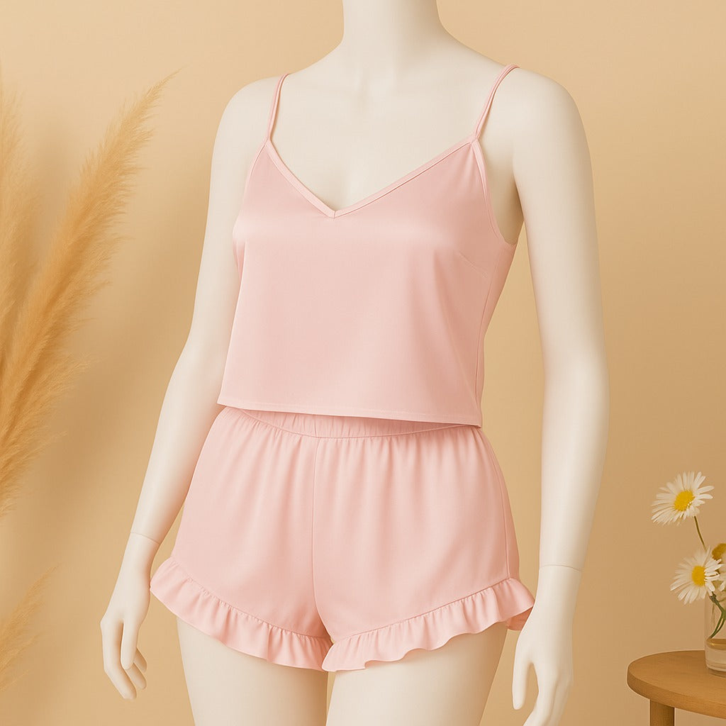 Silk Cami & Short Nighty Set