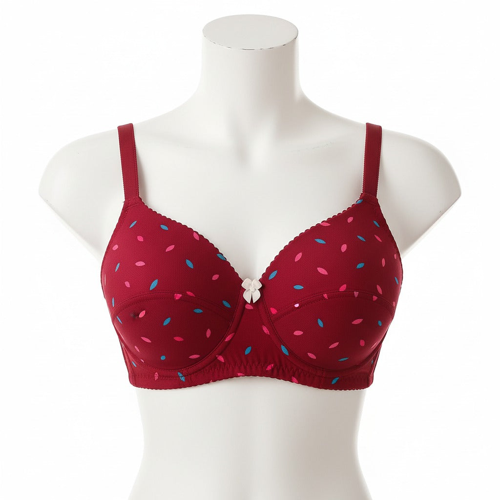 Pack of 4 Printed Soft Bras – Light Padded, Wire-Free & Breathable