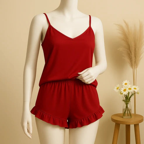 Silk Cami & Short Nighty Set