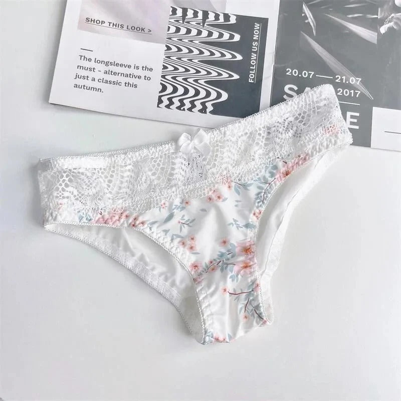 Floral Lace Bra & Panty Set â€“ Padded Push-Up Design with Elegant Embroidery