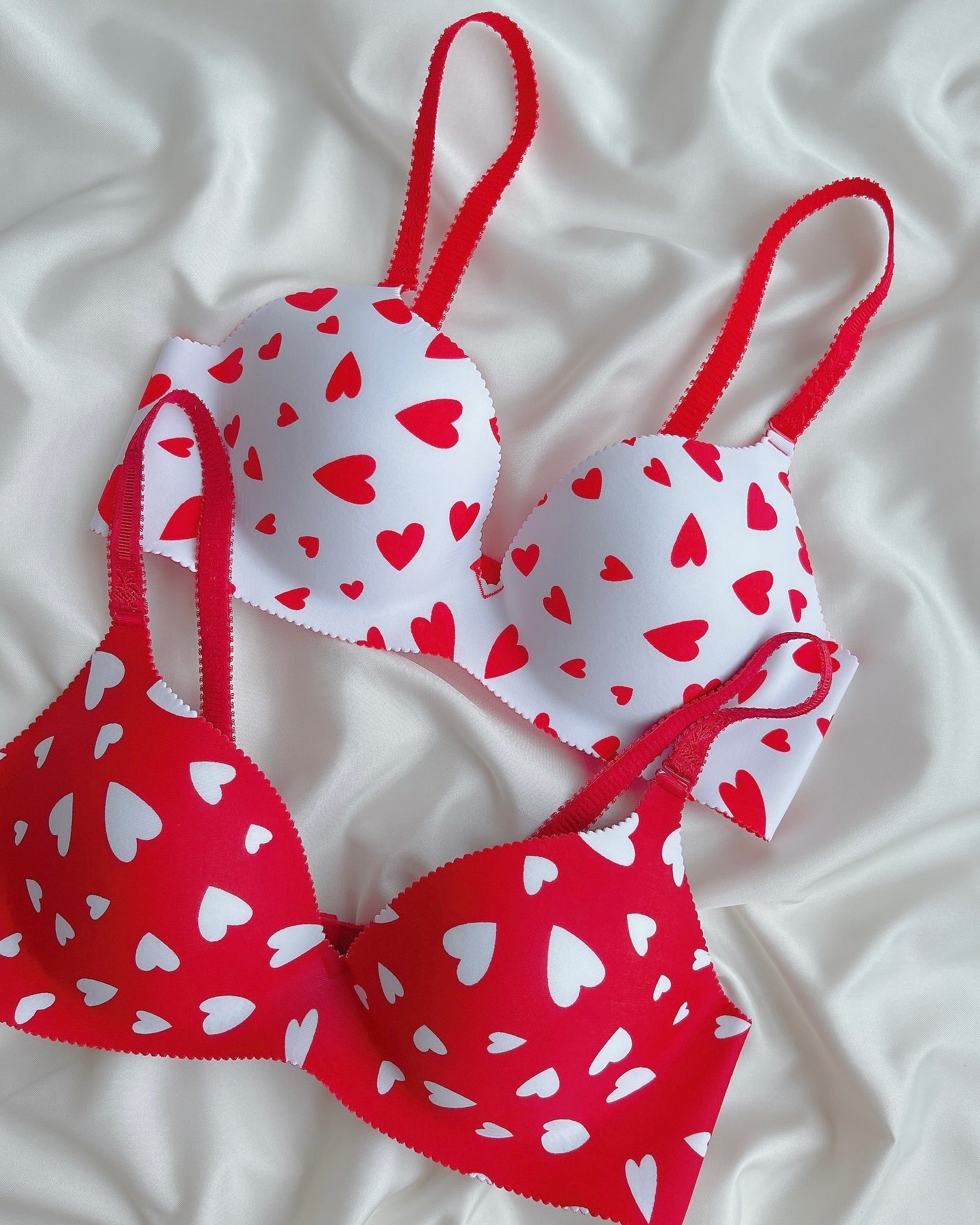 (36-42)B Seamless Heart Design Soft Push-up Bra 68971(169)^