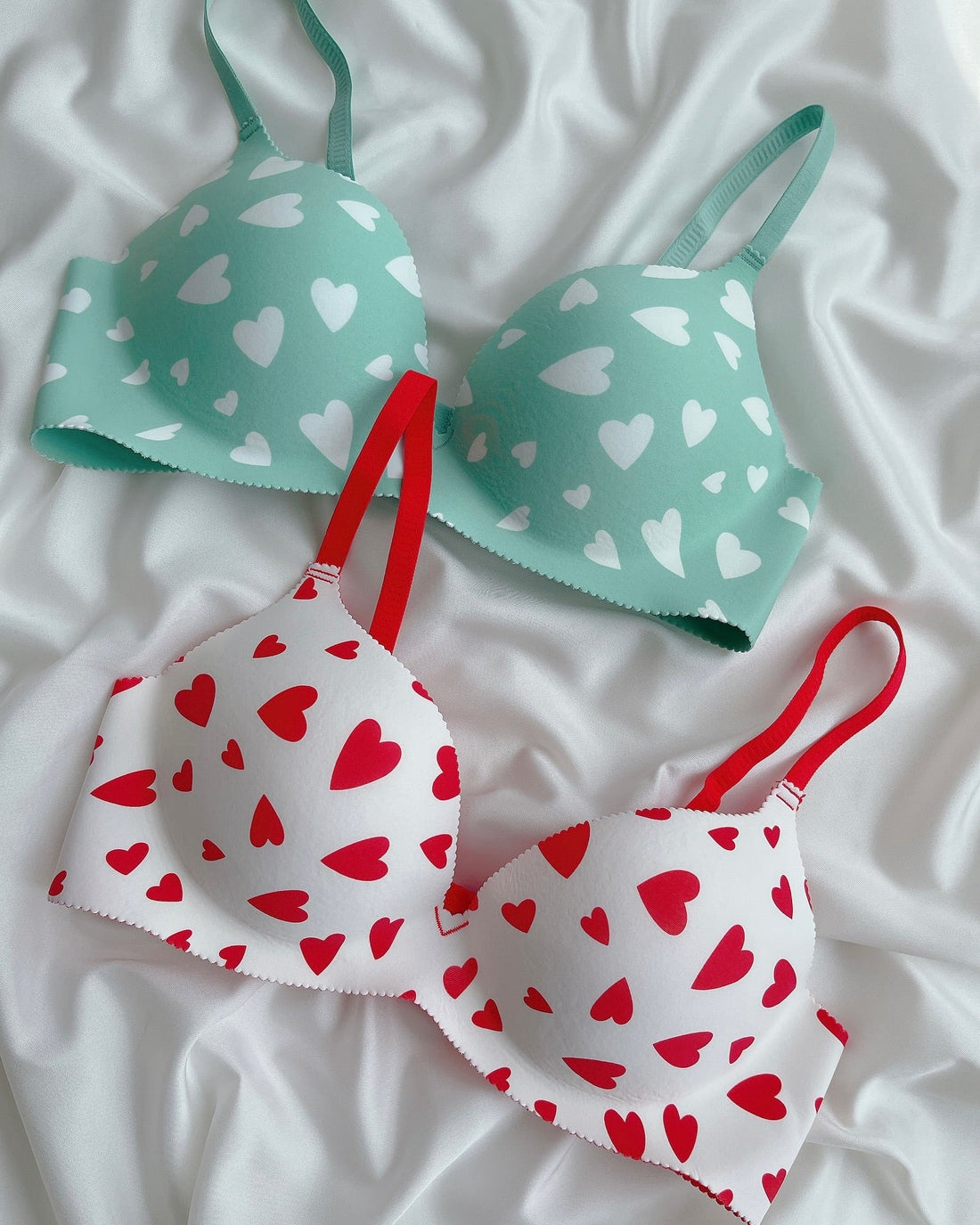 (36-42)B Seamless Heart Design Soft Push-up Bra 68971(169)^